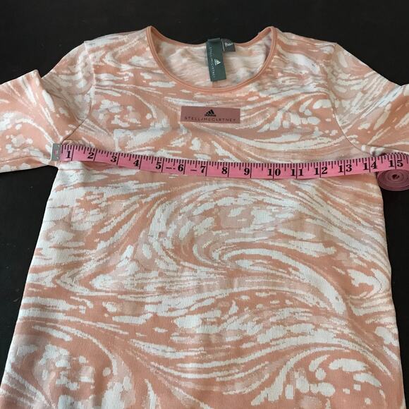 Adidas by Stella McCartney Parley Pink/White Long-Sleeved Yoga Top - Size Medium - Picture 7 of 13